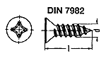 Senkkopf mit Kreuzschlitz DIN7982