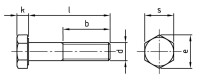 BSF Sechskantschraube, mit Schaft ~DIN931 5/16"x1.3/4"